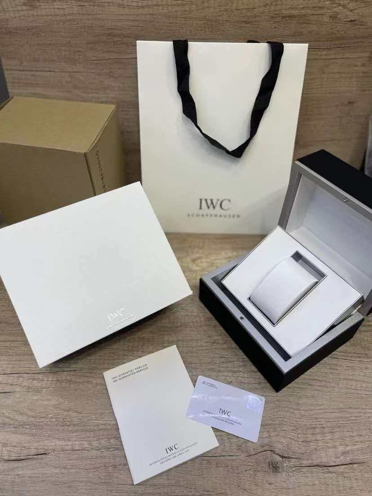 New Iwc Watch Presentation Box Set In White And Black